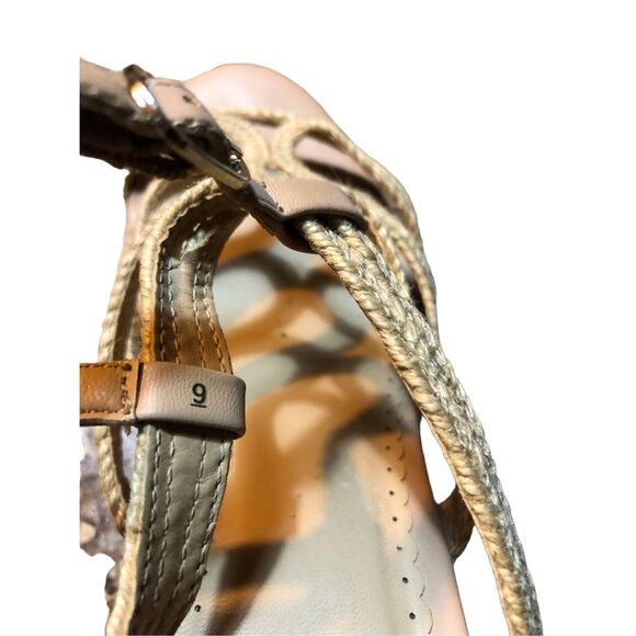 Boho woven upper Zigi soho tan wedge espadrilles wedge size 9 - Picture 6 of 8